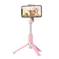 Монопод-трипод HOCO K11 Wireless tripod selfie stand 0.68m Pink