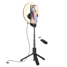 Монопод-трипод кільцева Лампа Hoco LV03 Showfull fill light live broadcast holder 0.92m Black