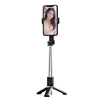 Монопод-трипод XO SS10 Mini Tripod Stand Bluetooth Selfie Stick 0.8m Black
