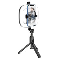 Монопод-трипод кільцева лампа Hoco LV03 Plus Showfull fill light live 0.92m Black