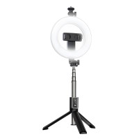 Монопод-трипод XO SS12 with fill light Bluetooth selfie stick Direct broadcast tripod 0.95m Black