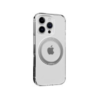 Чохол ROCK Crystal Rotating with Magnetic (Foldable Bracket) for iPhone 16 Pro Max Transparent