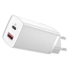 Зарядний пристрій Baseus GaN2 Lite Quick Charger C+U 65W White CCGAN2L-B02