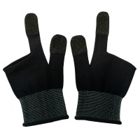 Напальчники для гри на телефоні Hoco GA21 Eagle Claw silver fiber two-finger gaming gloves Black