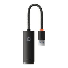 Мережевий адаптер Baseus Lite Series Ethernet Adapter USB to RJ45 1000 Mbps 0.225m Black WKQX000101