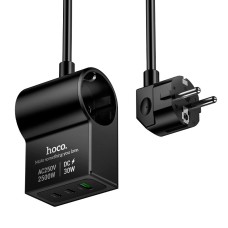 Подовжувач мережі фільтр HOCO AC33 Win 1 position PD desktop socket 1.5m Black