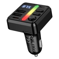 FM - трансмітер HOCO E89 Libre car BT FM transmitter 45W Black