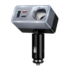 Автомобільний зарядний пристрій розгалужувач HOCO Z65A Smart cigarette lighter PD car charger 165W Black