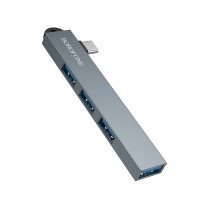 USB-Хаб BOROFONE FH1A 4в1 Type-C to USB 3.0+3xUSB 2.0 Grey