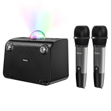 Портативна колонка Bluetooth система караоке HOCO BS41 Plus 2 мікрофони 20W Чорна