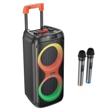 Портативна колонка Bluetooth HOCO HA7 Leader wireless dual-mic outdoor speaker 75W Black
