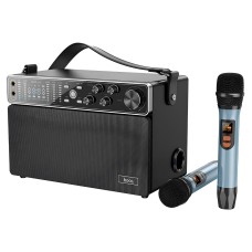 Портативна колонка Bluetooth HOCO BS50 Chanter wireless double mic karaoke speaker 120W Чорна