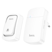 Дверний дзвоник HOCO HI26 self-powered wireless doorbell 20M White