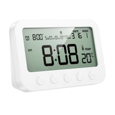 Цифровий термометр гігрометр Hoco HX44 Indoor digital alarm clock with thermometer White