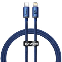 PD кабель Baseus Crystal Shine Series Fast Charging Data Cable Type-C to iP Lightning 20W 1.2m Blue CAJY000203