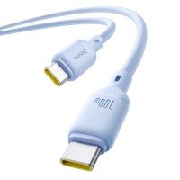Кабель Baseus Silky Series Type-C to Type-C 100W 5A 1m Blue P10377704313-00
