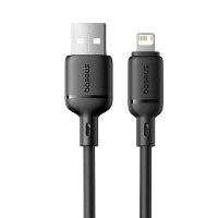 USB кабель Baseus Silky Series USB to Lightning 2.4A 1m Black P10377702113-00