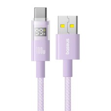 Кабель Baseus Display 2 Fast Charging Data Cable USB to Type-C 100W 5A 1m Purple P10382701511-00