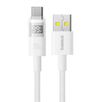 Кабель Baseus Display 2 Fast Charging Data Cable USB to Type-C 100W 5A 1m White P10382701211-00