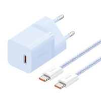 Мережевий зарядний пристрій Baseus GaN5 Fast Charger (mini) Cable Type-C to Type-C 30W Blue P10110902313-00