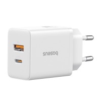 Мережевий зарядний пристрій Baseus Cube Fast Charger C+U 20W EU Cluster White P10111403213-00