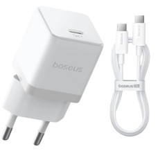 Мережевий зарядний пристрій Baseus Palm Fast Charger Type-C Cable 30W White P10111605213-01