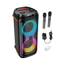 Портативна колонка система караоке Borofone BP26 з 2-ма мікрофонами 50W Black