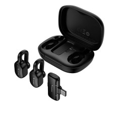 Бездротовий мікрофон HOCO L27 Ice hidden wireless microphone Type-C 2 мікрофона Black