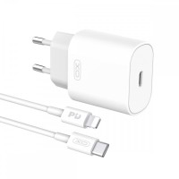 Мережевий зарядний пристрій XO L91 fast charger with Lightning cable 25W White