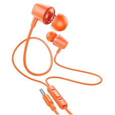 Дротові навушники HOCO M107 Discoverer universal earphones with mic 3.5mm Orange