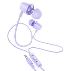 Дротові навушники HOCO M107 Discoverer universal earphones with mic 3.5mm Purple