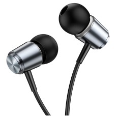Дротові навушники HOCO M108 Spring metal universal earphones with mic 3.5mm Black