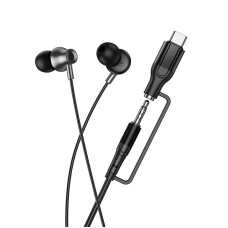 Дротові навушники HOCO M119A Mia universal earphones with microphone Type-C 3.5mm Black