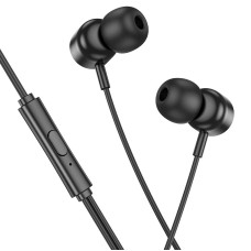 Дротові навушники HOCO M122 Power metal universal earphones with microphone 3.5mm Black
