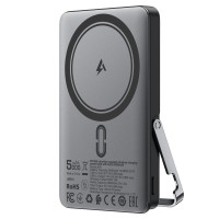 Повербанк портативний акумулятор Power bank Acefast M16 ultra-thin MagSafe магнітний 18W 5000 mAh Black