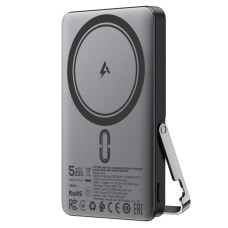 Повербанк портативний акумулятор Power bank Acefast M16 ultra-thin MagSafe магнітний 18W 5000 mAh Black