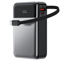 Повербанк портативний акумулятор Power bank ACEFAST M21 with cable 65W 20000 mAh Black