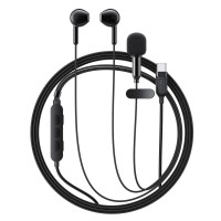 Дротові навушники ACEFAST L12 semi-in-ear karaoke wired earphones Type-C Black