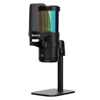 Мікрофон провідний настільний Jmary MC-PW13 Zero Latency Monitor Mic RGB Black