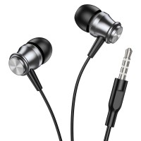 Дротові навушники BOROFONE BM75 Platinum metal universal earphones with microphone 3.5mm Grey