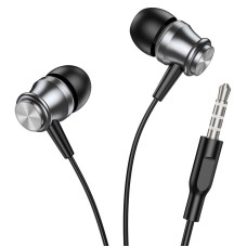 Дротові навушники BOROFONE BM75 Platinum metal universal earphones with microphone 3.5mm Grey