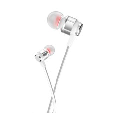 Дротові навушники HOCO M85 Platinum sound universal earphone with mic 3.5mm Silver
