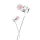 Дротові навушники HOCO M85 Platinum sound universal earphone with mic 3.5mm Silver