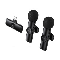 Бездротовий мікрофон BOROFONE BFK16A Wireless Microphone Lightning 2 мікрофона Black