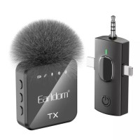 Бездротовий мікрофон Earldom ET-MC12 Wireless Microphone Lightning/Type-C/3.5mm Black
