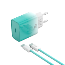 Мережевий зарядний пристрій XO CE18 fast charging charger Type-C cable 30W Blue
