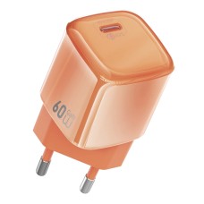 Мережевий зарядний пристрій WiWU Wi-G037 Jelly AVS GaN Fast Charger 60W Orange