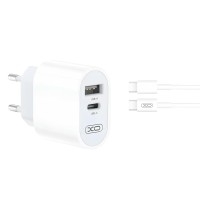 Мережевий зарядний пристрій XO L97 Home charger Type-C cable 12W White