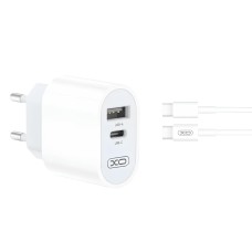 Мережевий зарядний пристрій XO L97 Home charger Type-C cable 12W White