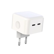 Мережевий зарядний пристрій XO L102 35W dual Type-c port fast charger White